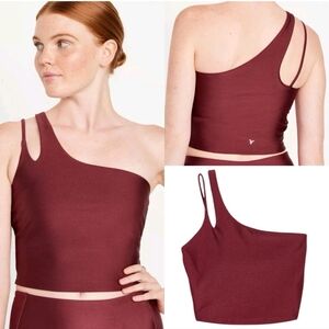 ⭐ One shoulder Maroon Sports bra Old Navy 2XL⭐